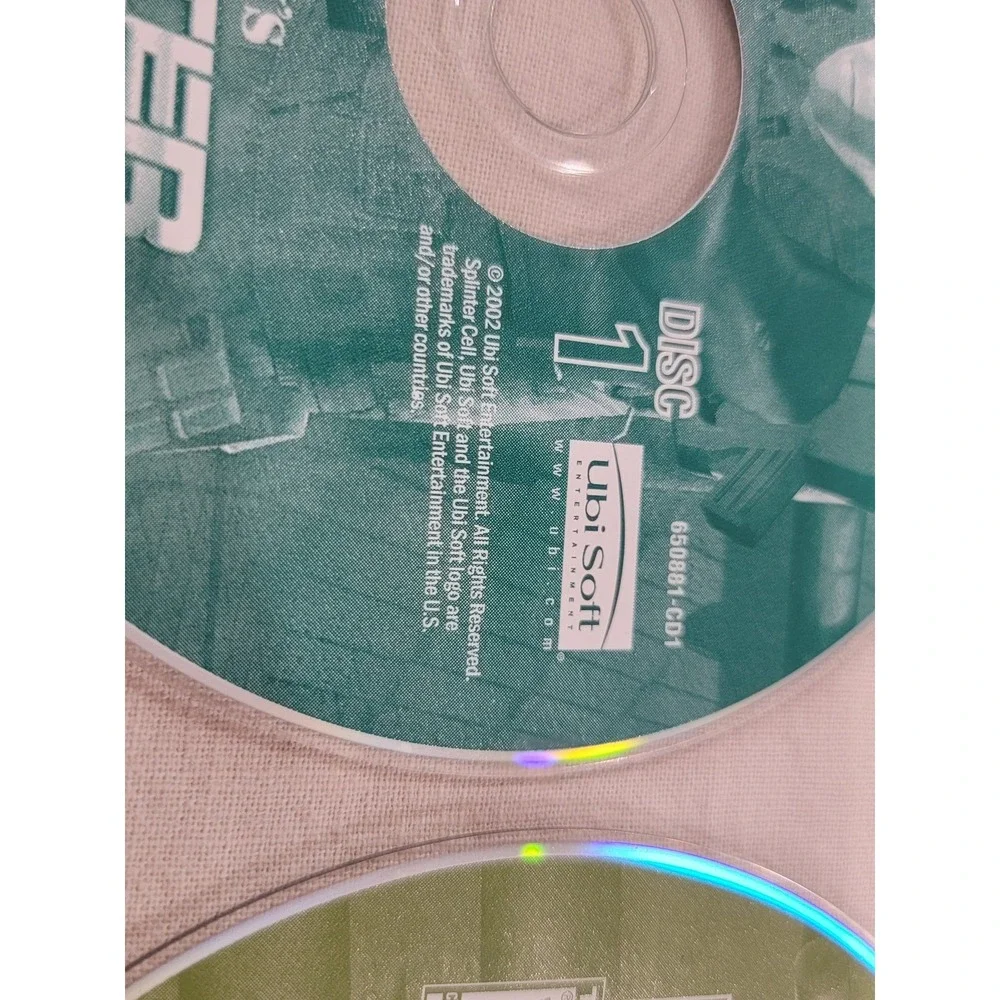 Tom Clancy's Splinter Cell PC CD-ROM Software 3-Disc Set Ubisoft Stealth‎ Action